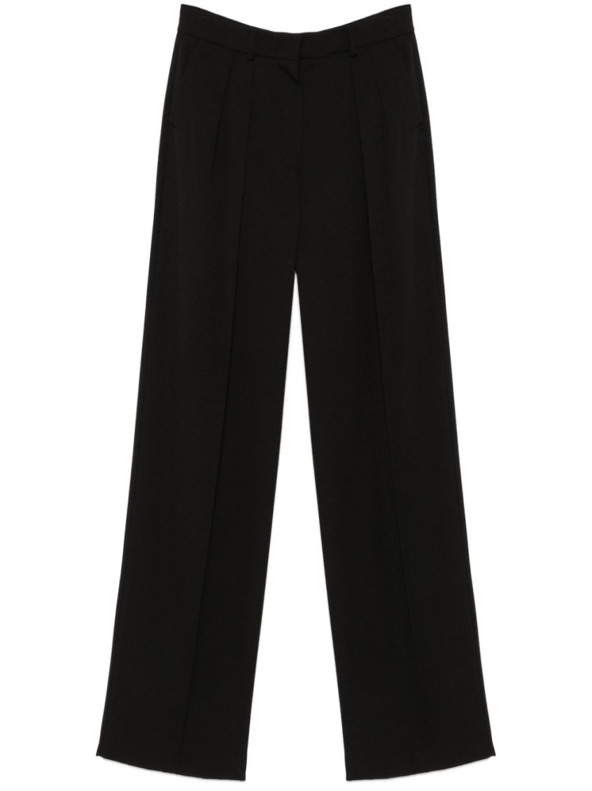 Sportmax Black Straight-leg Trousers In Black