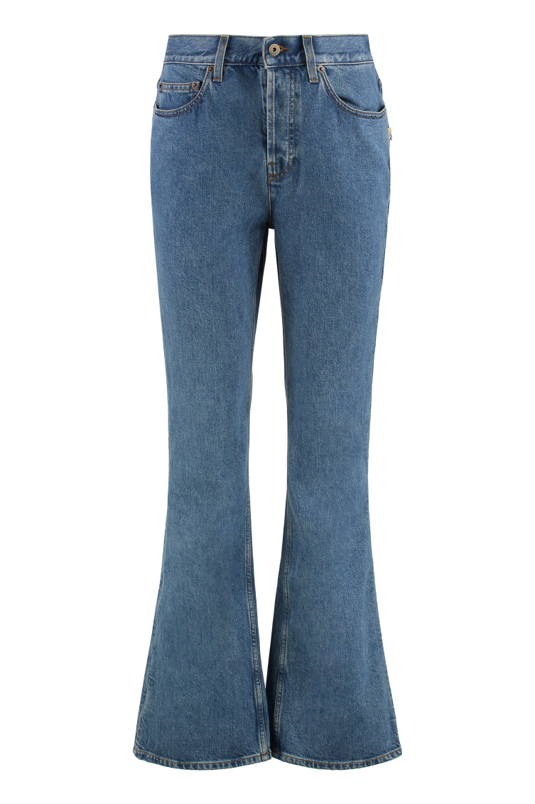 Burberry Light Blue Denim High Rise Bootcut Jeans for Women Online