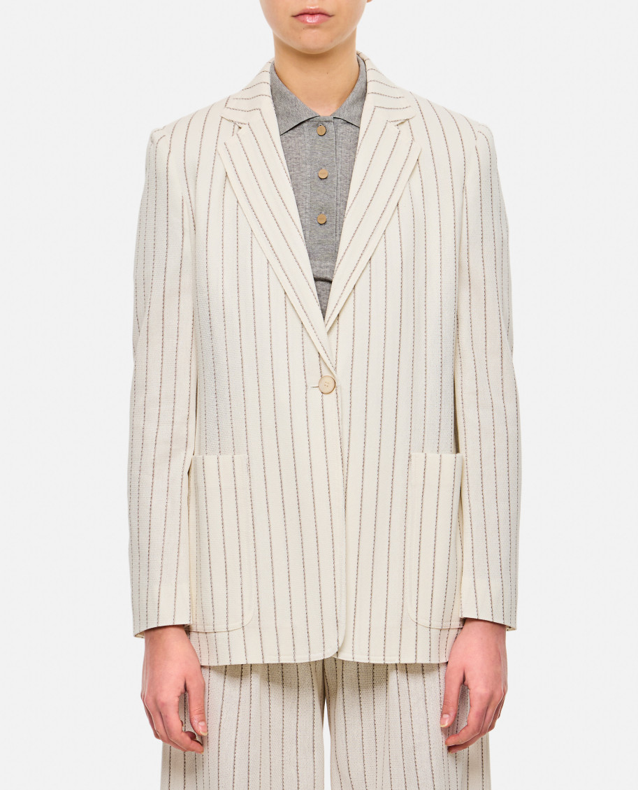 Shop Max Mara White Single Breasted Blazer