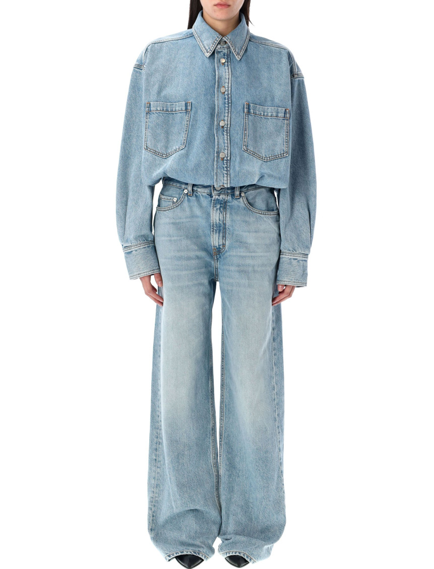 Shop Haikure Light Blue Tilda Denim Jumpsuit