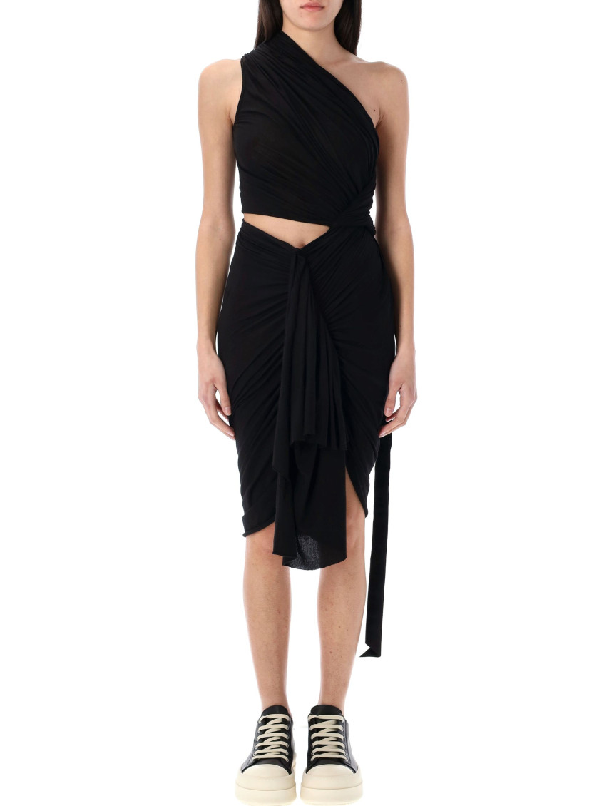 Rick Owens Black Fog Cotton Dress