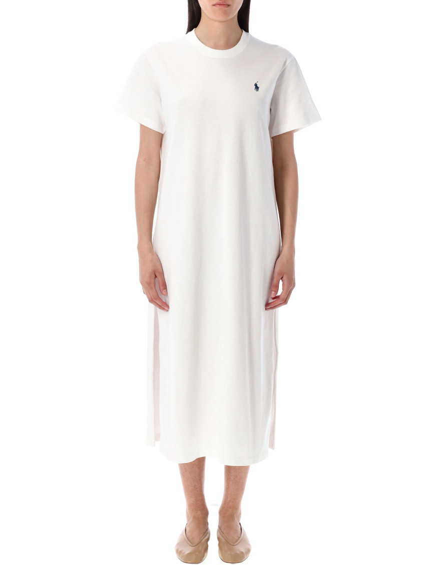 Ralph Lauren White Cotton Jersey T-shirt Dress