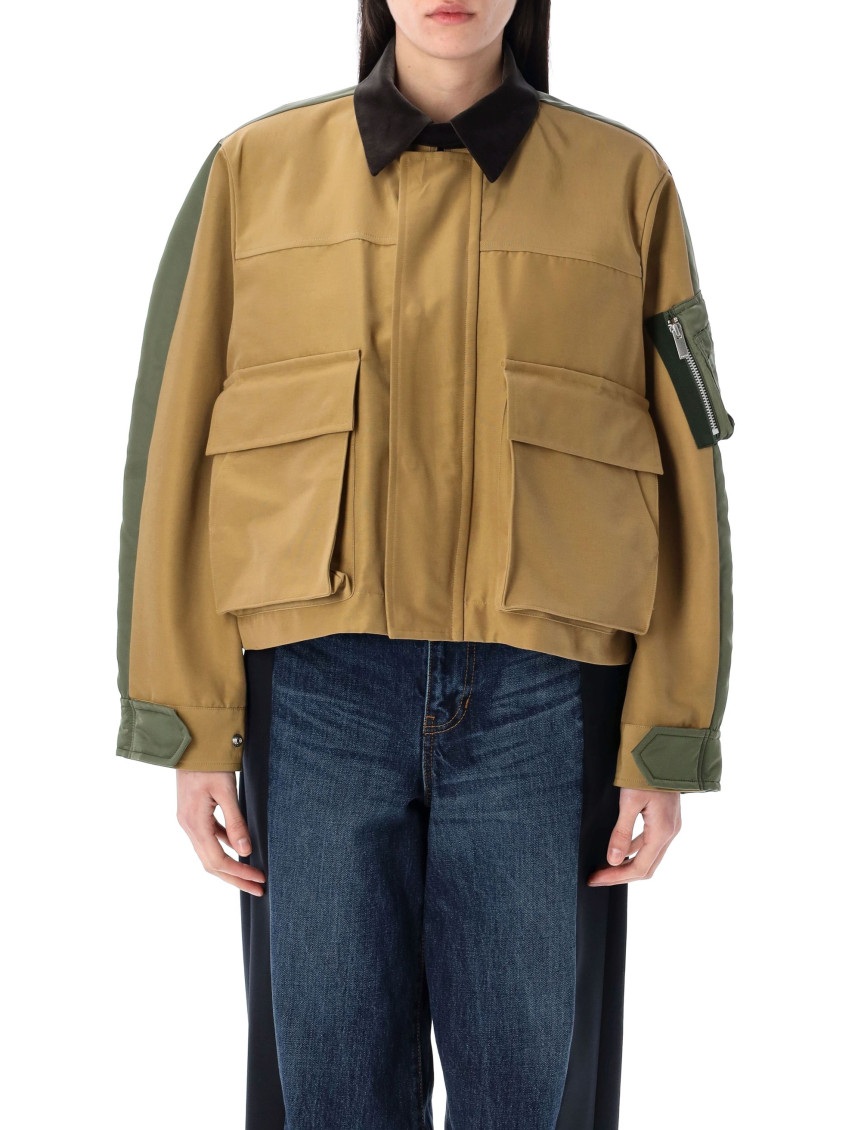 SACAI BEIGE TWILL JACKET