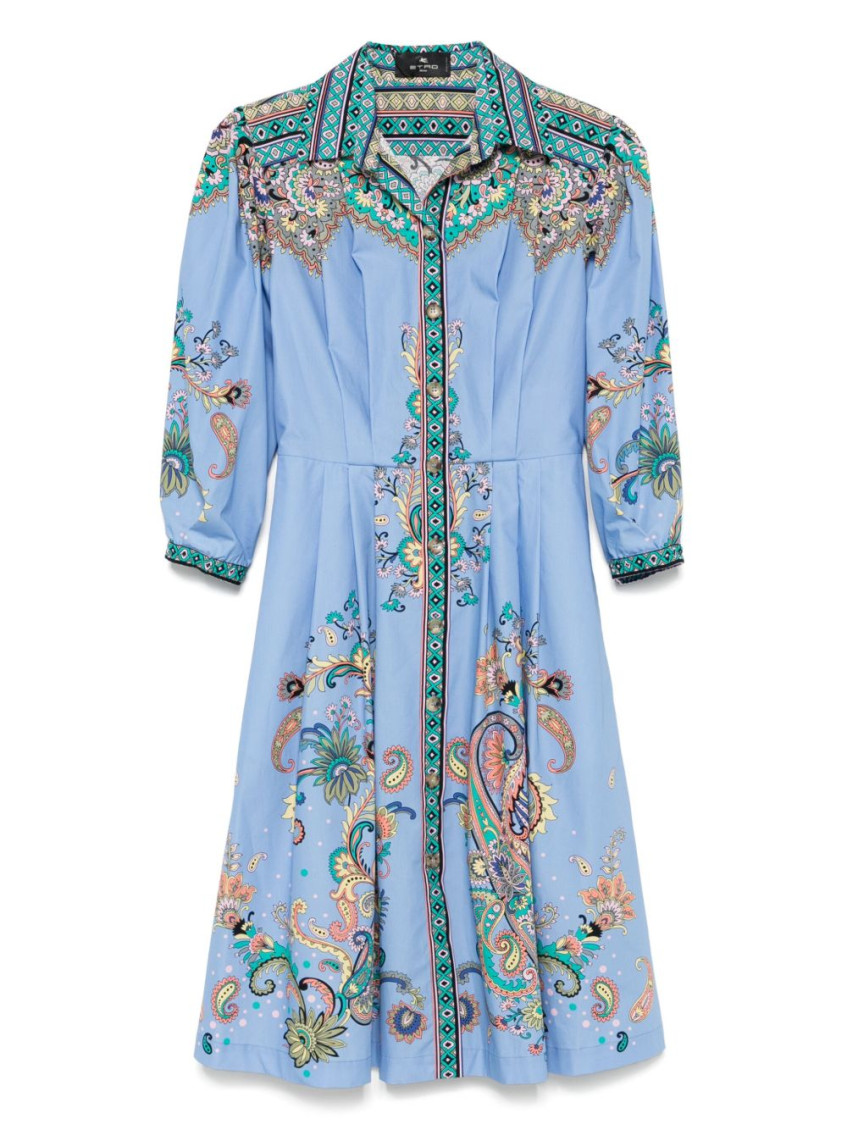 Etro Paisley-jacquard Knee-length Shirt Dress
