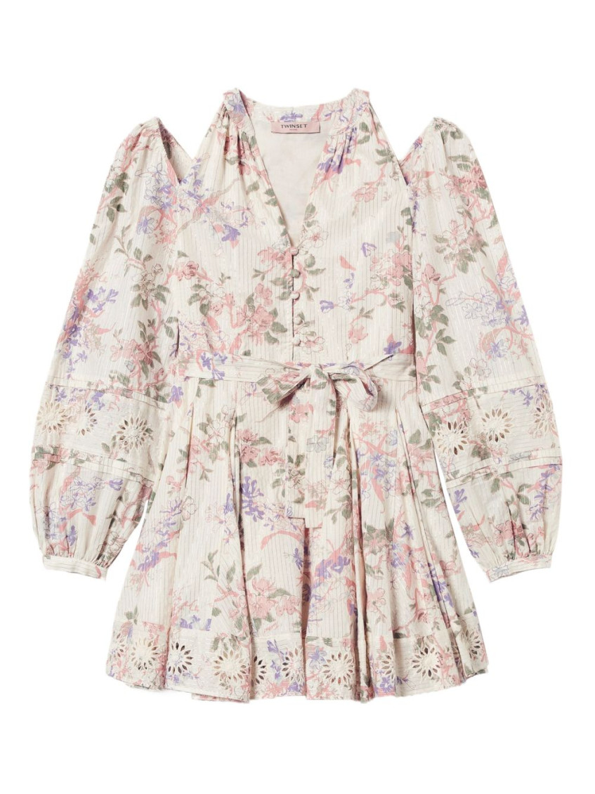 Shop Twinset Multicolor Floral-print Dress
