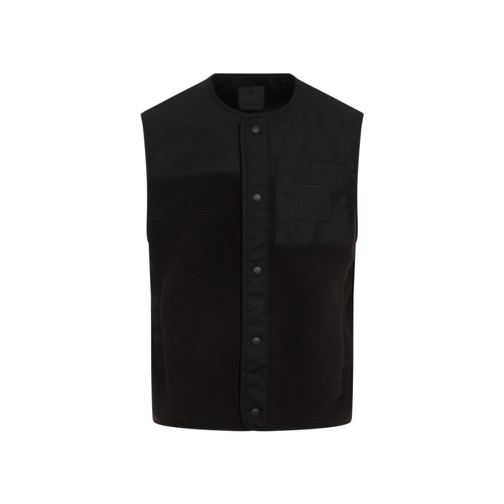 Givenchy Men's Mix Material Vest 4g Pocket In Black