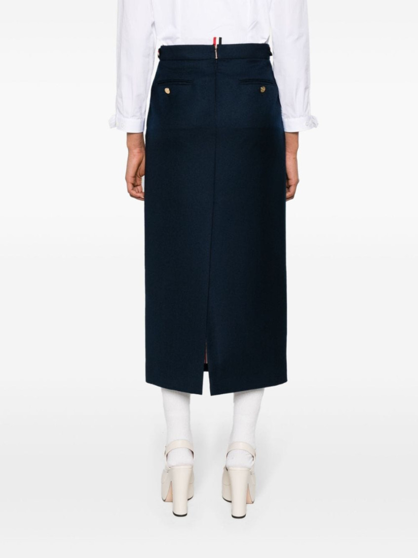 スカート THOM BROWNE Woman Skirt Blue FGC400V00626 415 ツイルプリーツミニスカート | Thom Browne