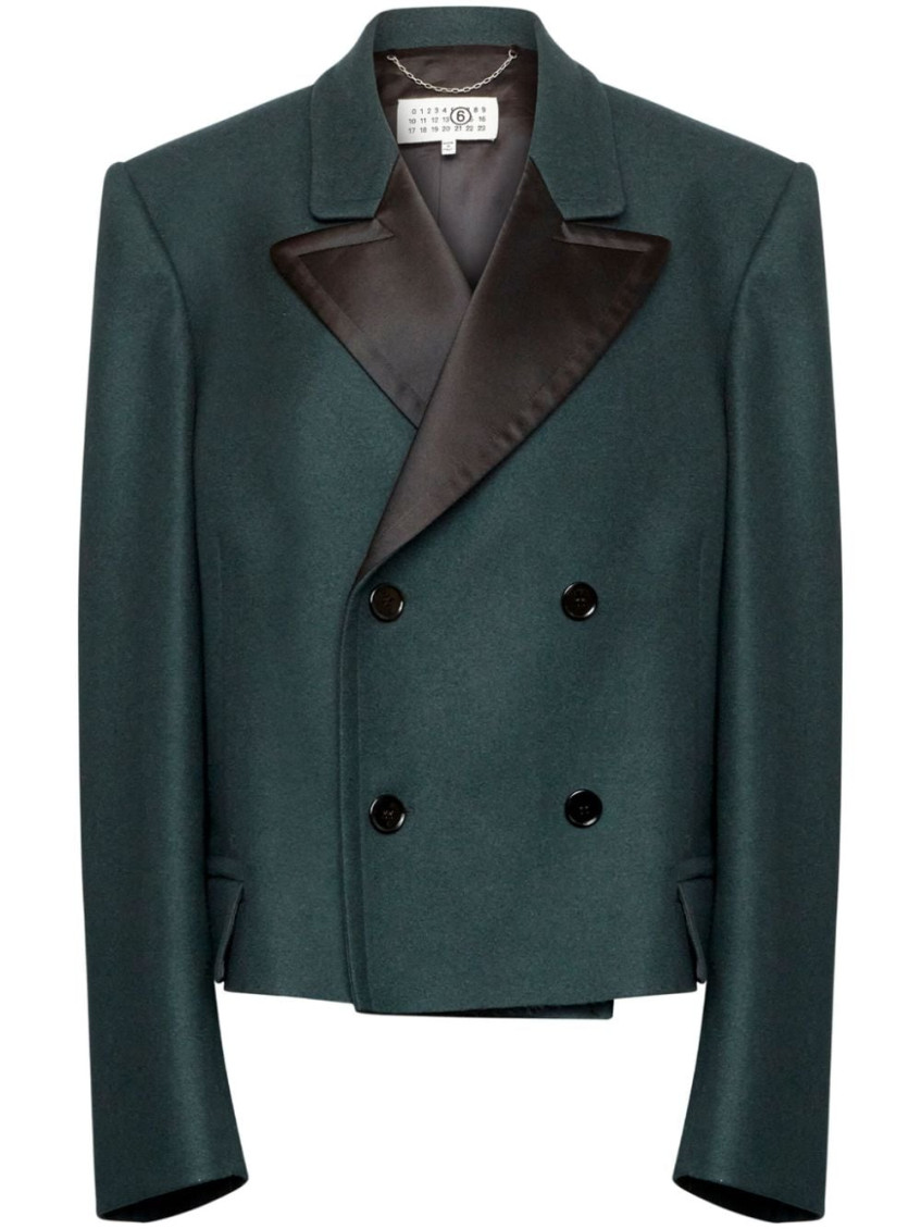 Maison Margiela Green Jacket With Logo In Green