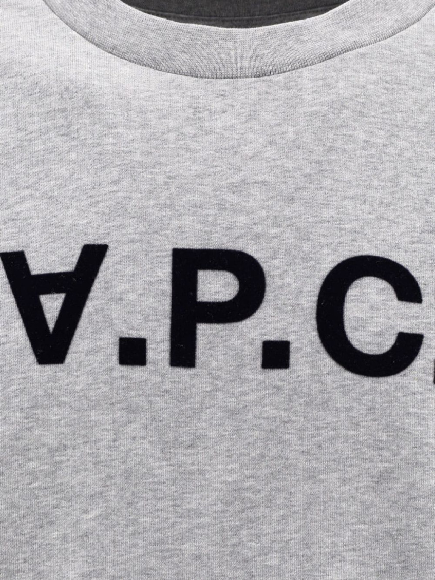 その他 A.P.C. Melange grey cotton sweatshirt (COHBNM27907 TPI) A.P.C. Melange grey cotton sweatshirt for Women Online USA