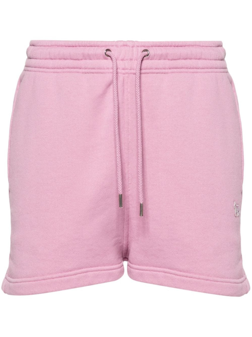 Shop Maison Kitsuné Pink Shorts With Logo