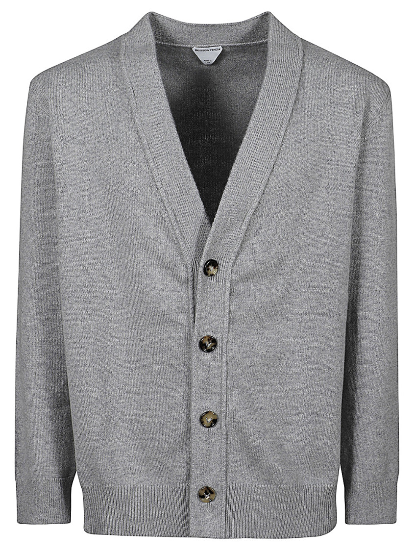 Bottega Veneta Cashmere Cardigan In Grey