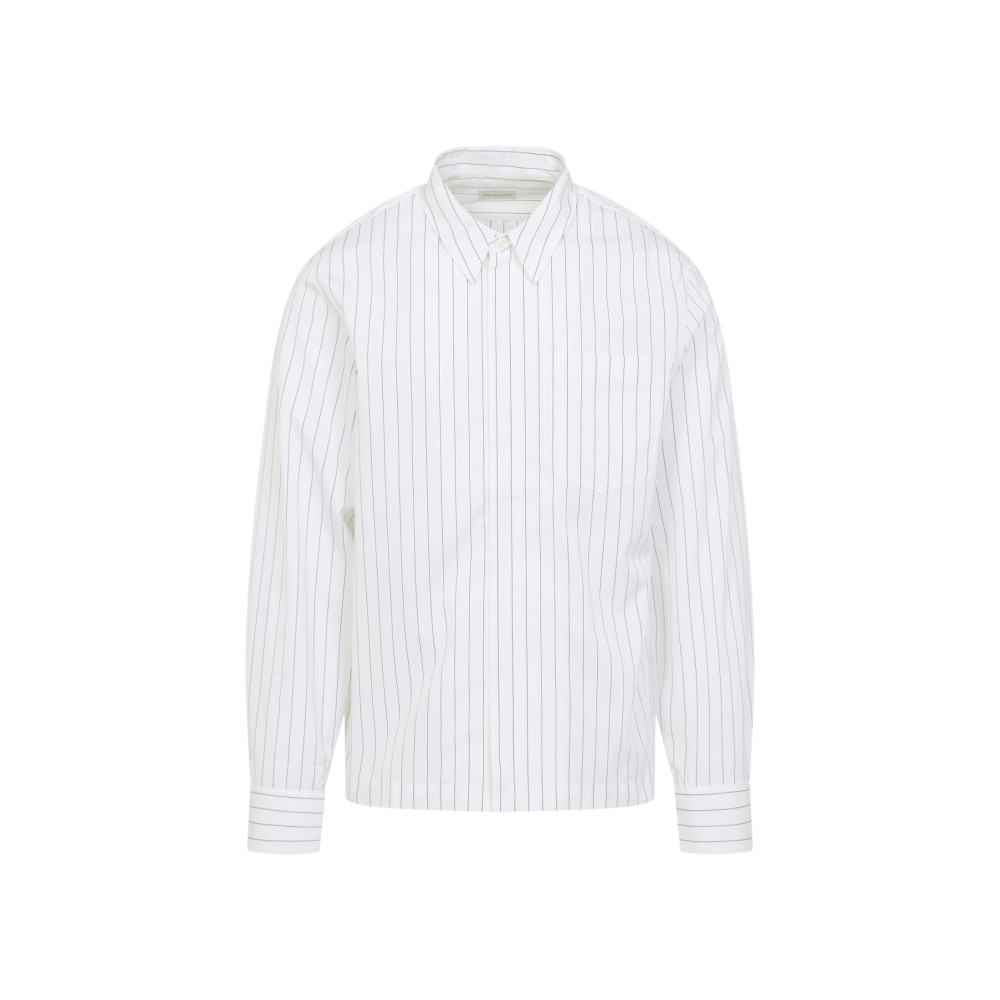 Dries Van Noten Corran Shirt With Back Yoke And Front Pocket In White