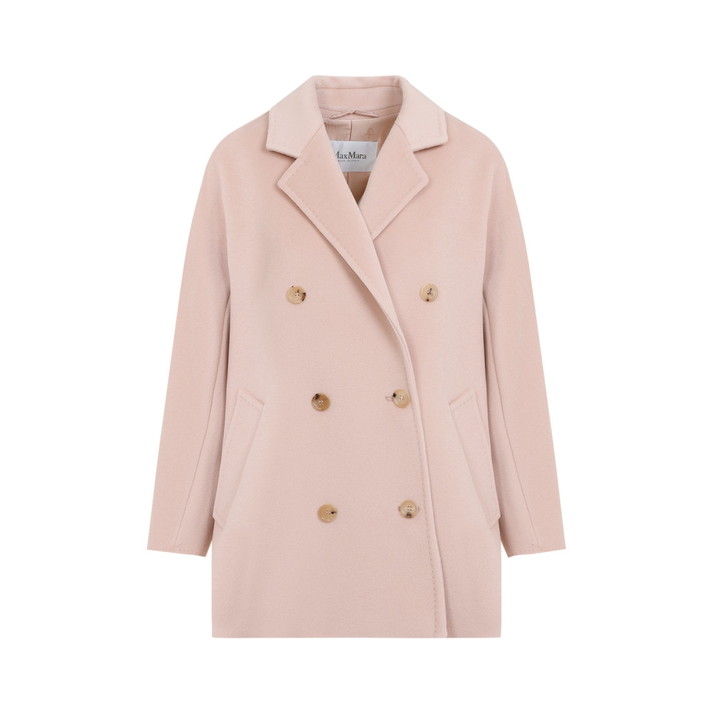 Max Mara Rebus Double-breasted Coat In Pink