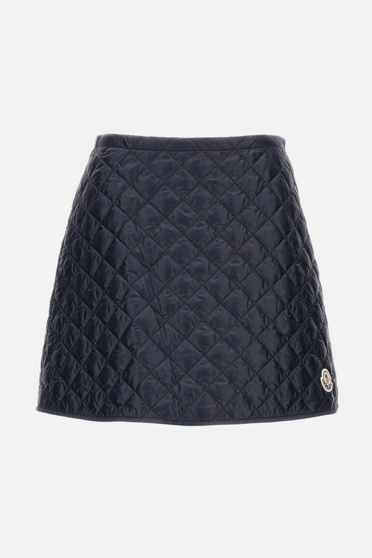 Moncler Technical Fabric Mini-skirt In Blue
