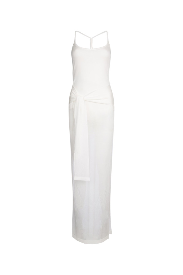 Shop Jacquemus Off White The Maille Dress Knot