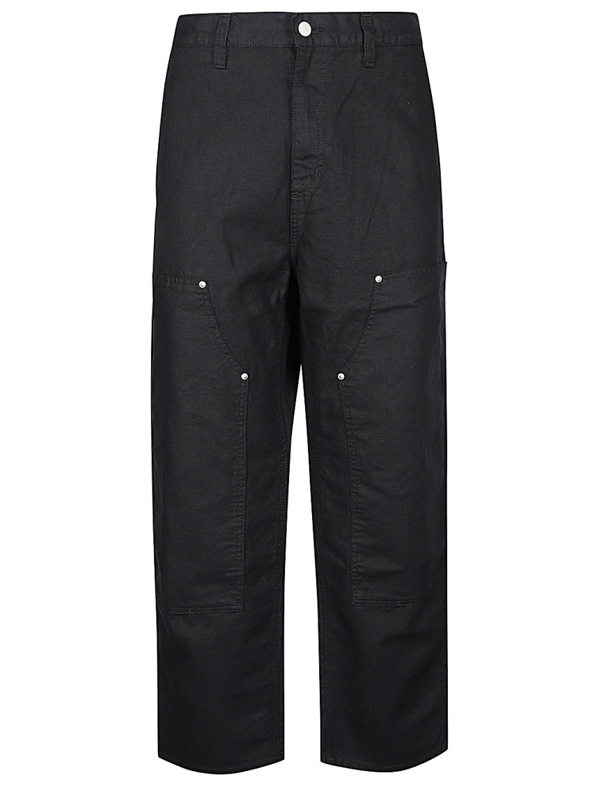 Carhartt Relaxed Tapered Double Knee Pants In Cotton In Black