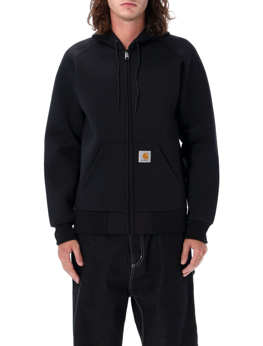 Carhartt Wip Active Liner Fleece Drawstring Hooded Jacket In Black