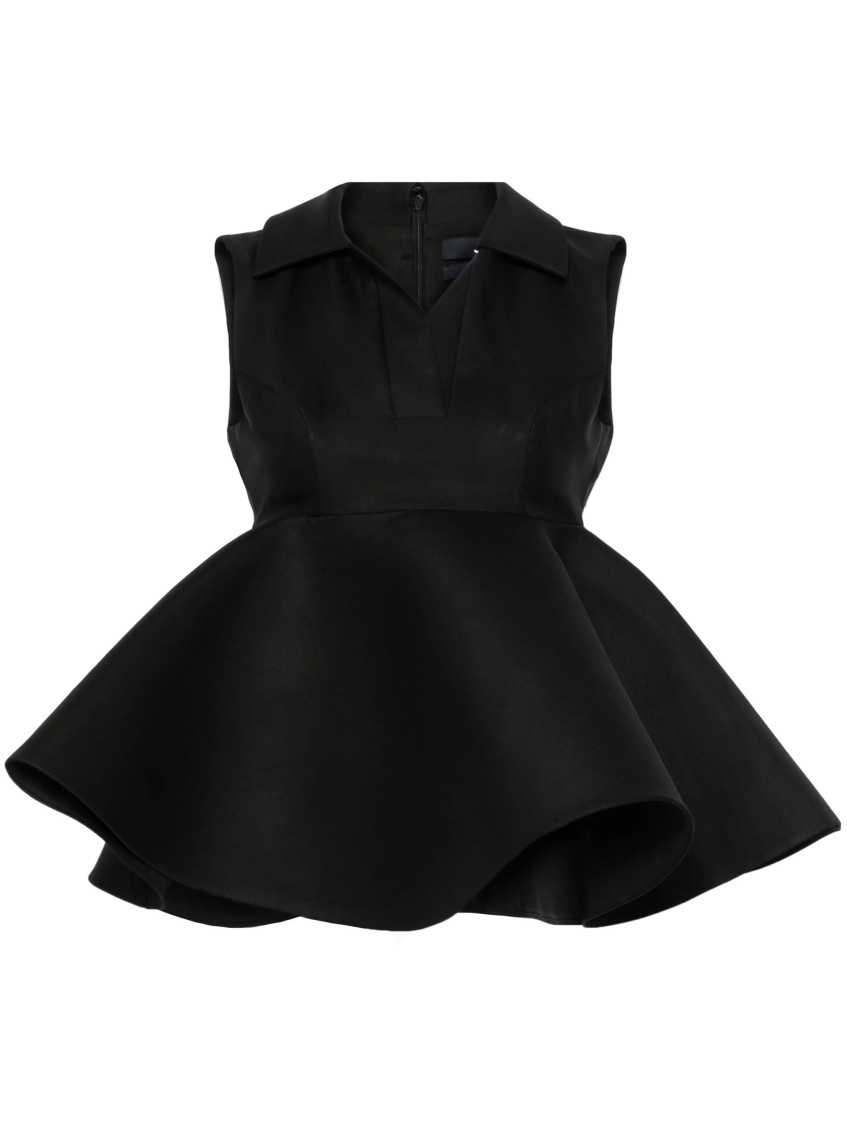 Shop Jacquemus Black Le Haut Shoulder Blouse