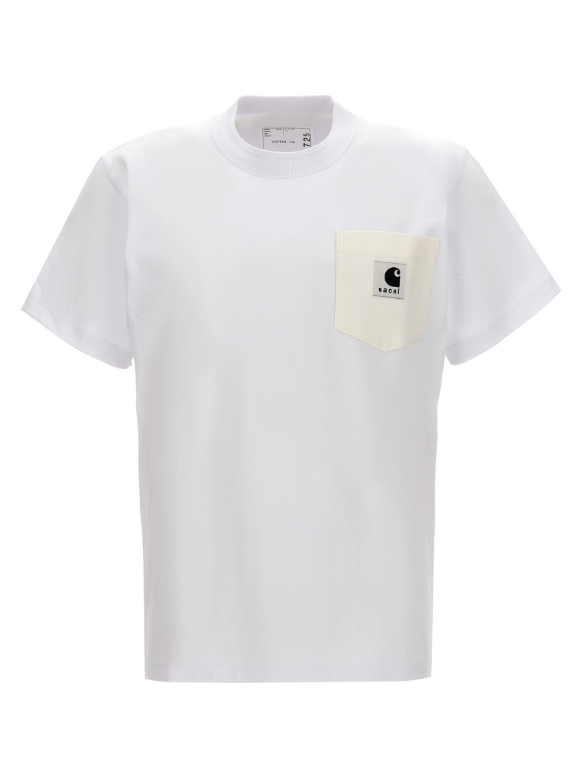 Carhartt White Logo Patch T-shirt In White