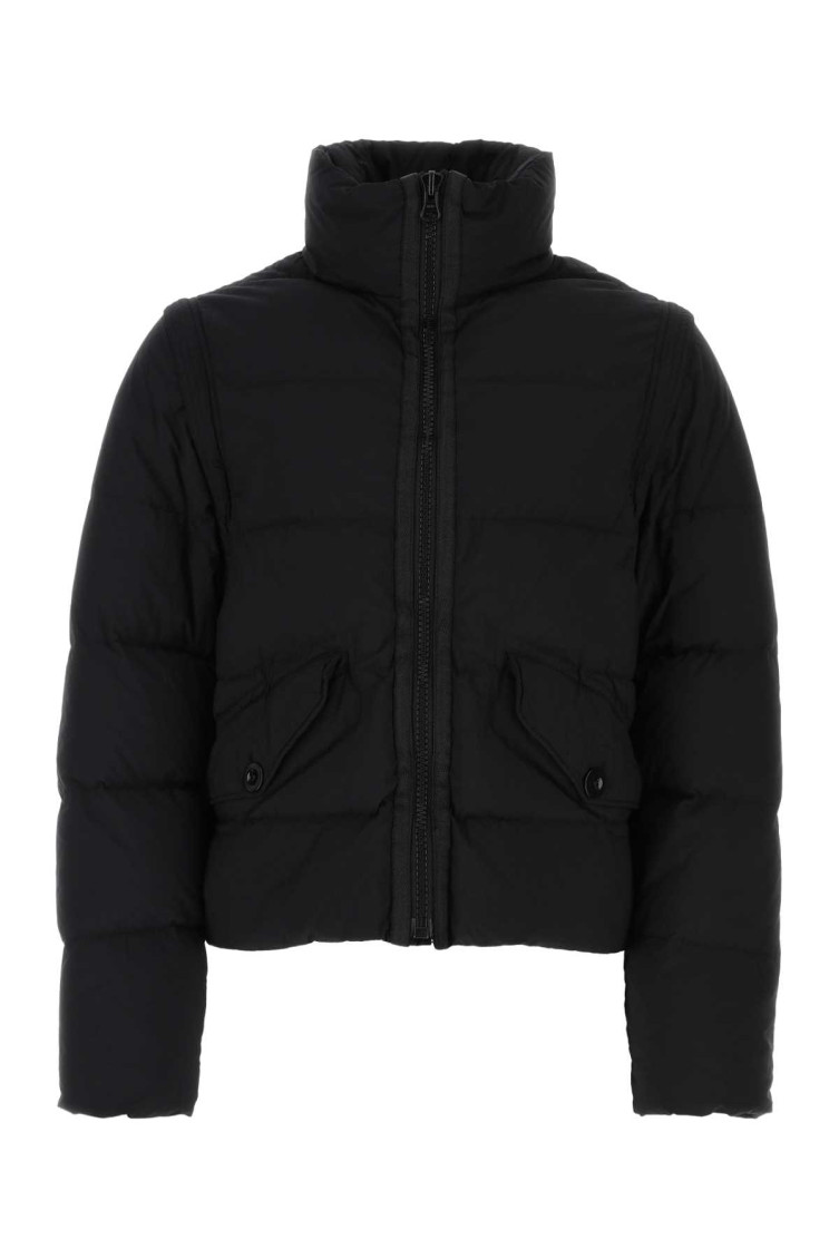 Ten C Down Jacket With Removable Sleeves In Black