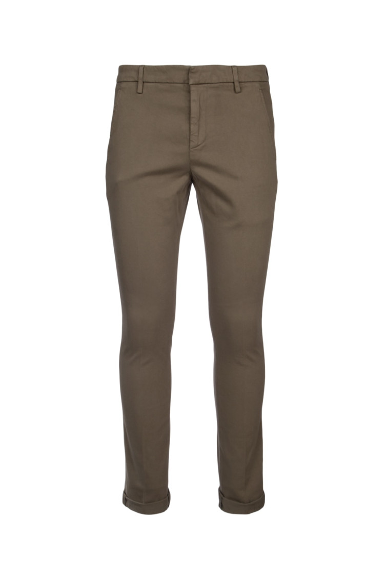 Dondup Rolled Cuffs Trousers Featuring Pockets In Brown