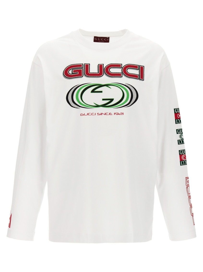 Gucci Logo Heavy Cotton Jersey T-shirt In White