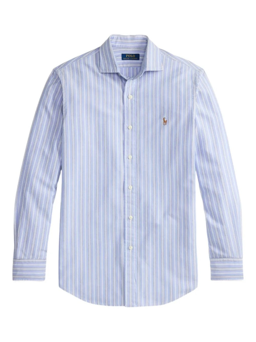 Ralph Lauren Blue Classic Fit Striped Shirt In Blue