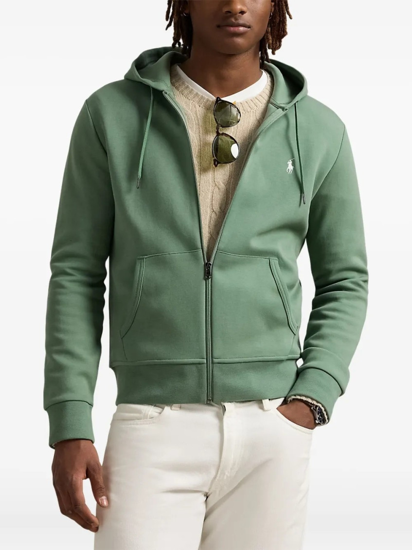 Ralph Lauren Green Logo Zip-up Hoodie