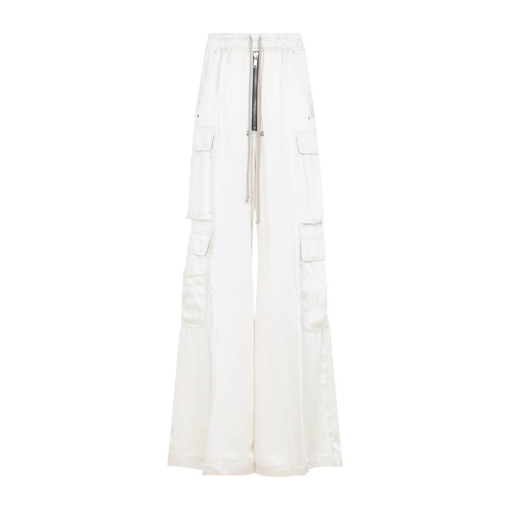 Rick Owens Dinge White Acetate Cargobelas Pants In White