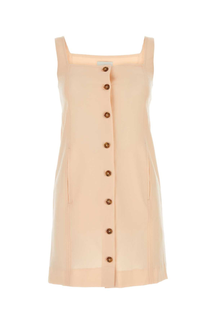 Loulou Studio Loulou Skin Pink Wool Icon Straight Cut Dress In Pink