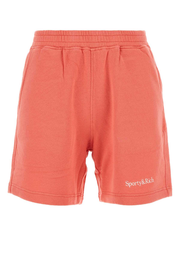 Sporty And Rich Sporty Rich Logo-embroidered Elasticated Waistband Shorts In Pink