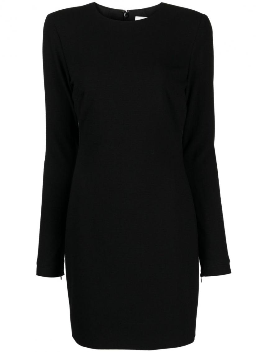 Victoria Beckham Fitted Mini Dress With Shoulder Pads In Black