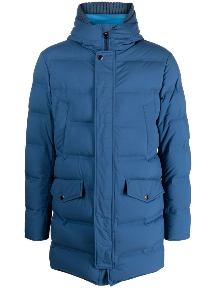 Kired Reus Hooded Down Jacket In Blue