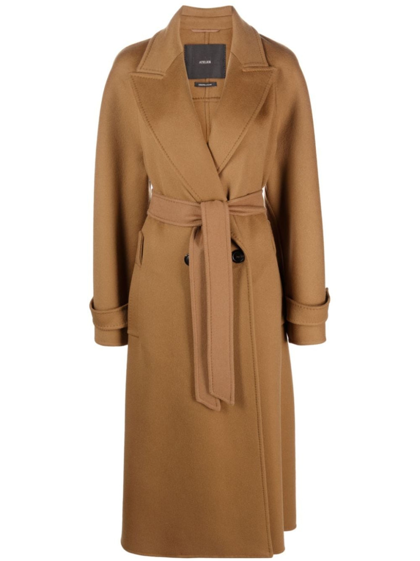 Max Mara Brown Adda Cashmere Coat In Brown