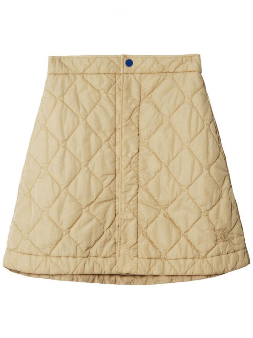 Shop Burberry Beige A-line Skirt In White
