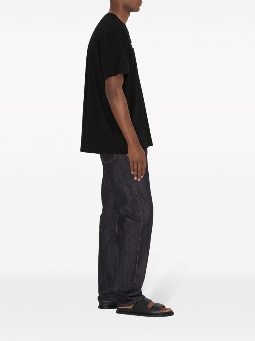 Burberry Black Logo Print T-shirt for Men Online India at