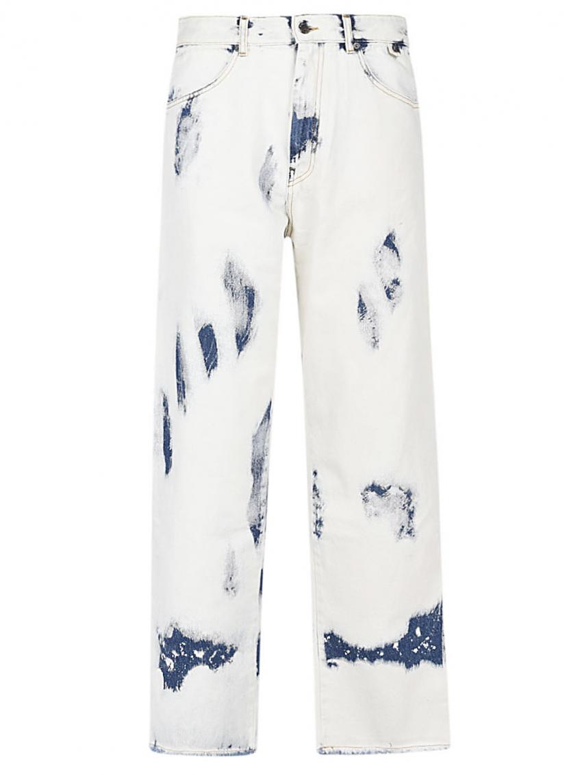 Darkpark John Bleached Denim Jeans In White