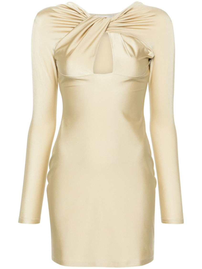 Coperni Women Twisted Cut-out Mini Dress In Beige