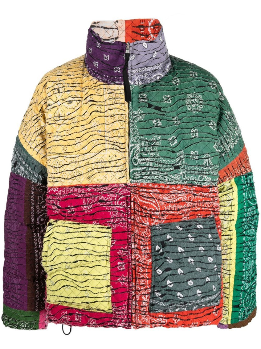 CHILDERN OF THE DISCORDANCE MULTICOLOR BANDANA PRINT DOWN JACKET