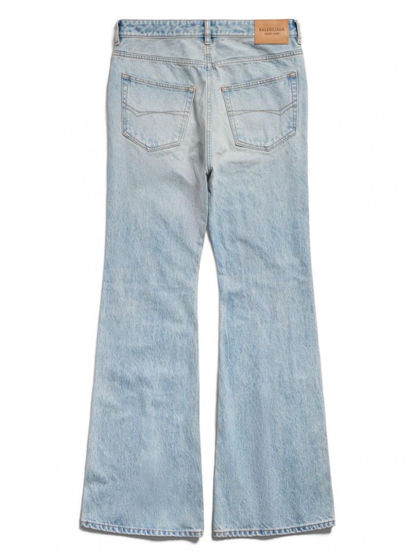 Balenciaga Light Blue Flared Denim Jeans for Women Online USA at
