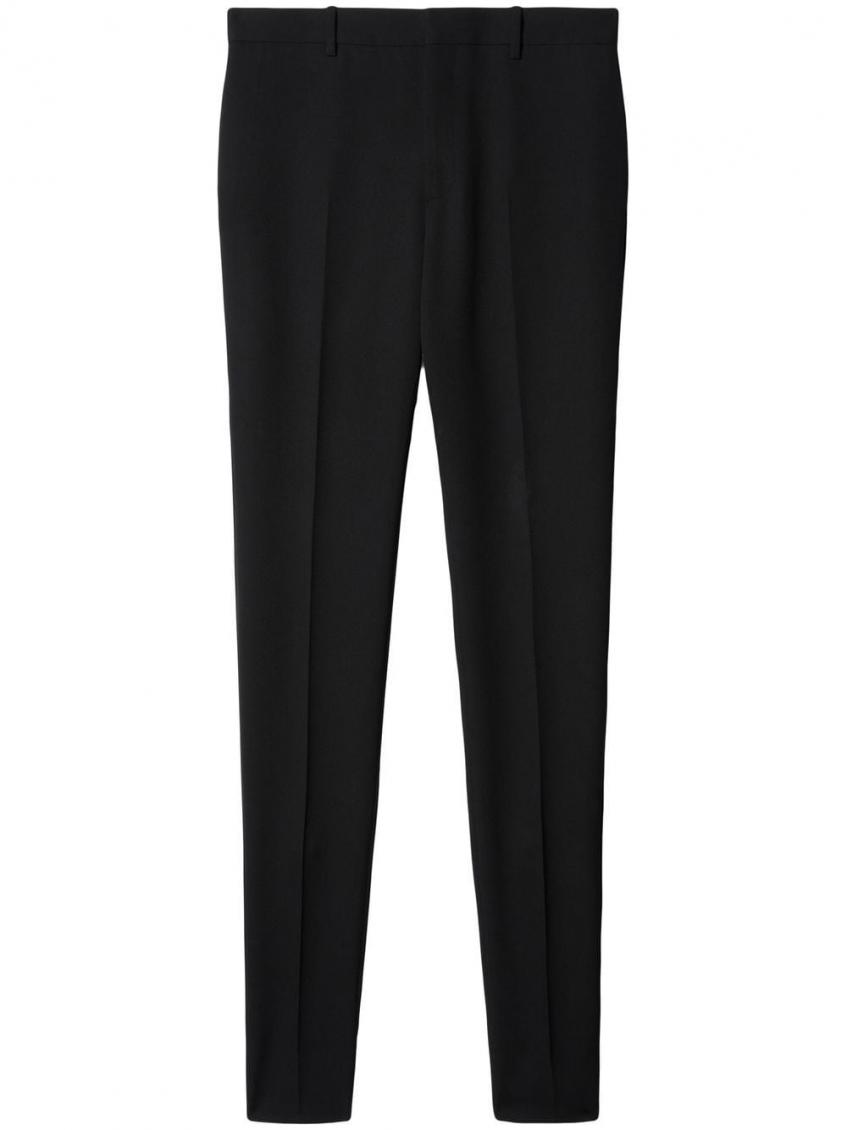 Off-white Slim Tailored Pants With Zippered Ankle For Men In Black