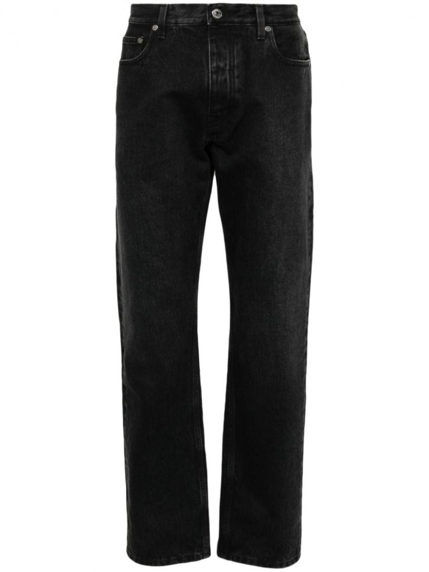 Off-white Regular Jeans With Tapered Cut In Black