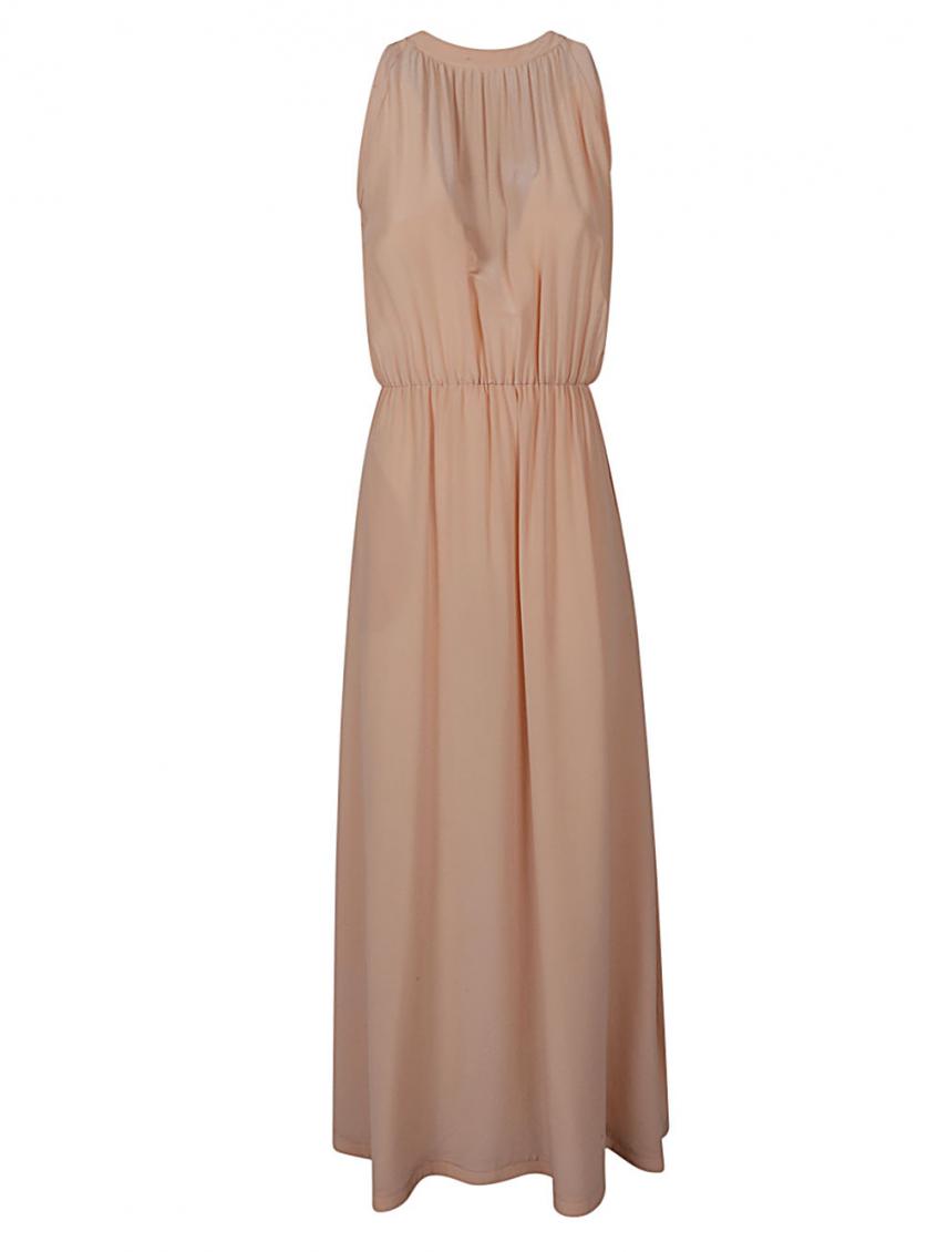 Cri.da Crida Silk Midi Dress In Beige