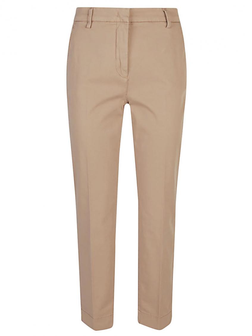 Via Masini 80 Cotton Trousers In Beige