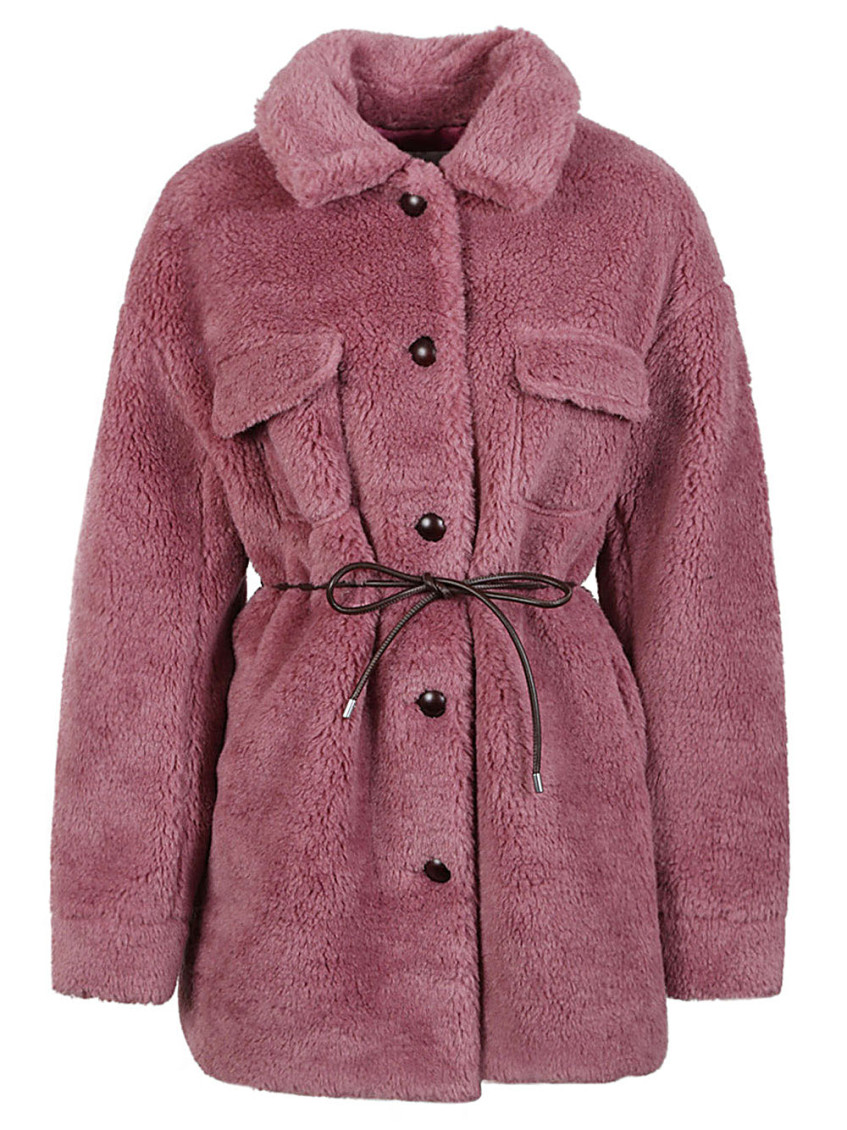 Molliolli Pink Long Coat for Women Online USA at Darveys.com