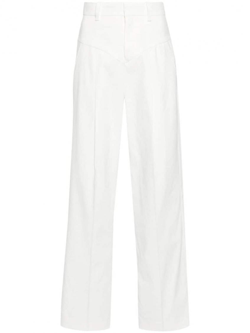 Shop Isabel Marant White Staya Wide Leg Trousers