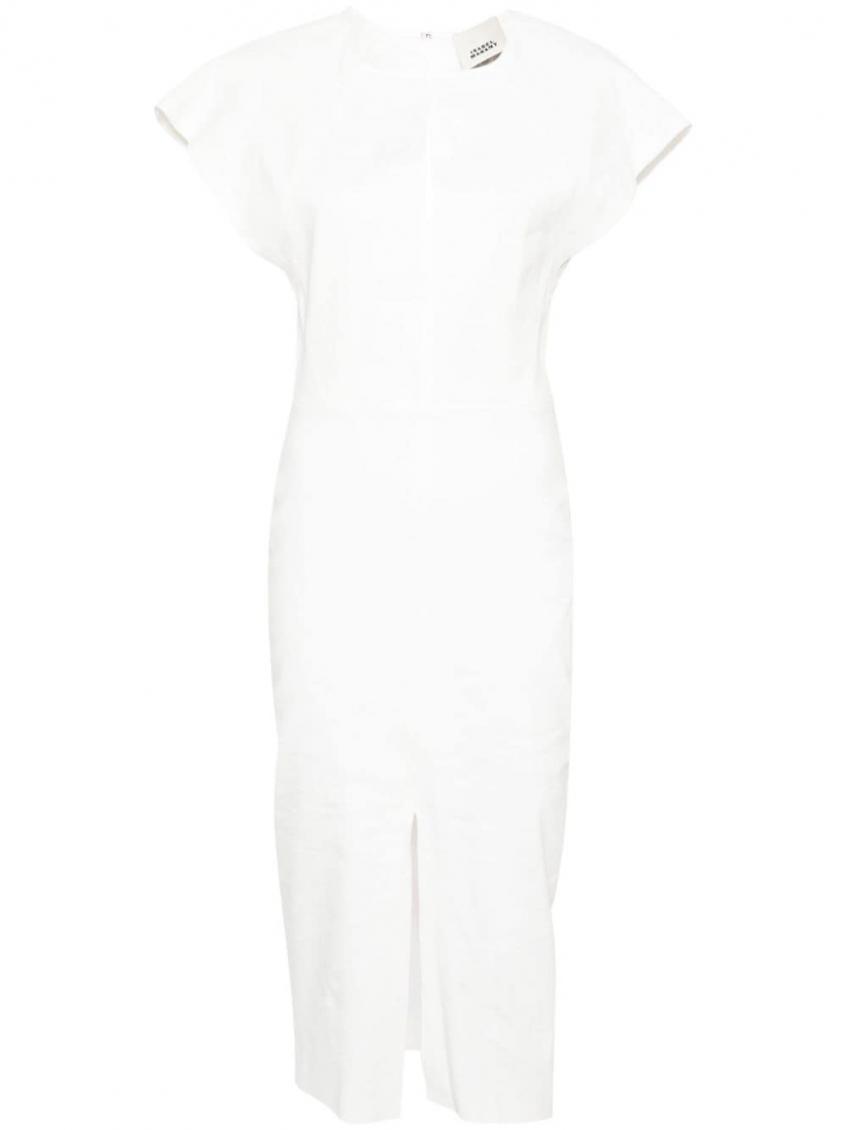 Isabel Marant Nadela Asymmetric Gathered Cotton-jersey Maxi Dress In White