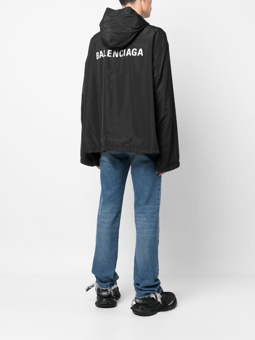 Balenciaga Black Nylon Zipped Jacket for Women Online India