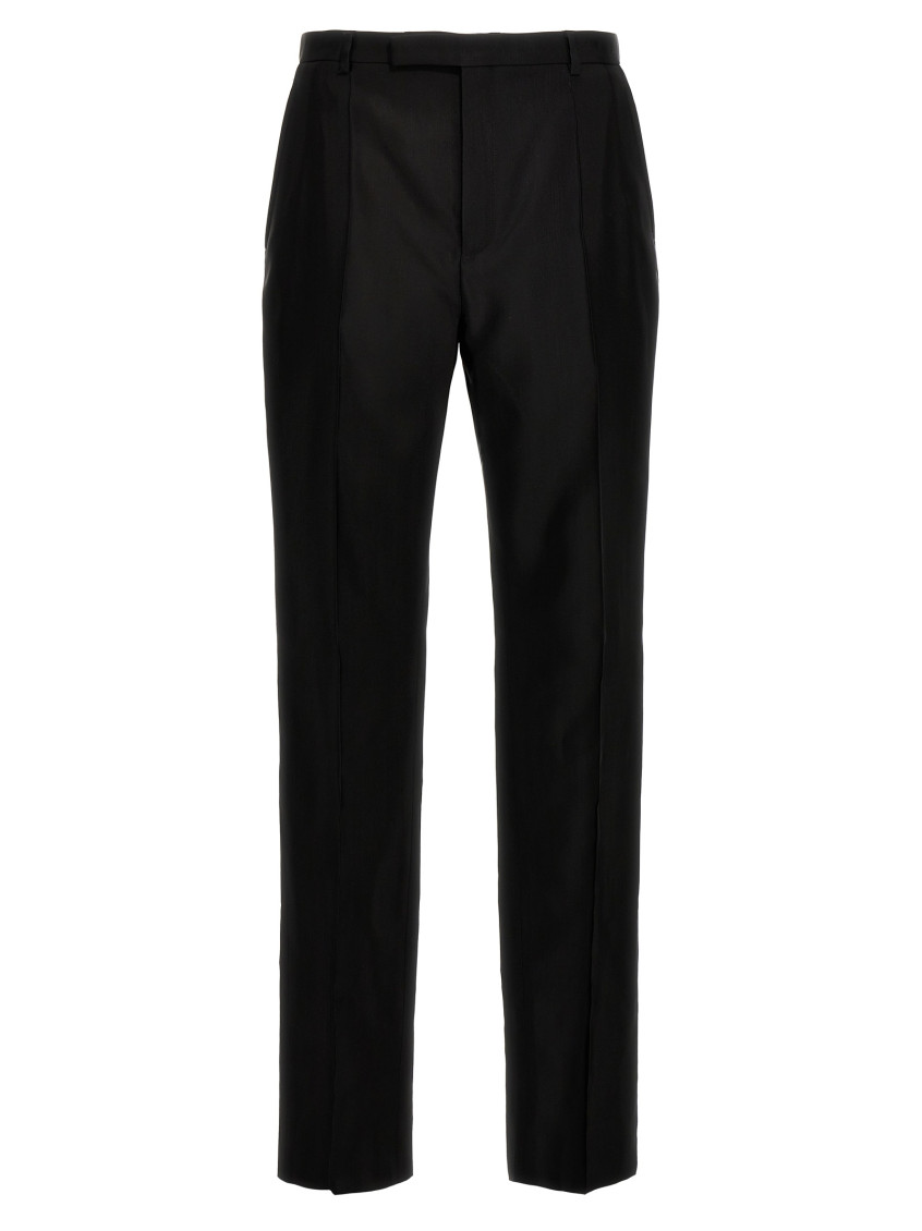 Saint Laurent Black Wool Trousers In Black