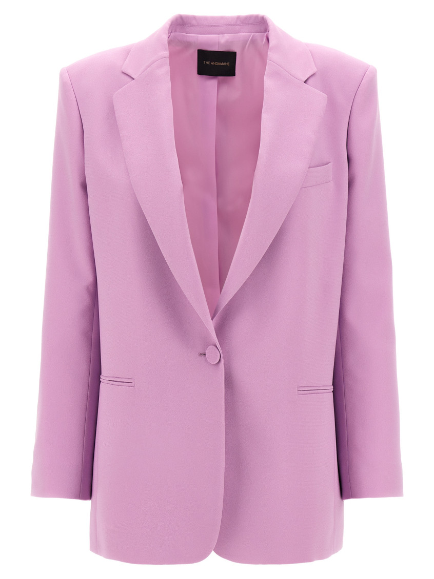 The Andamane Guia Blazer Single Button Lapels In Purple